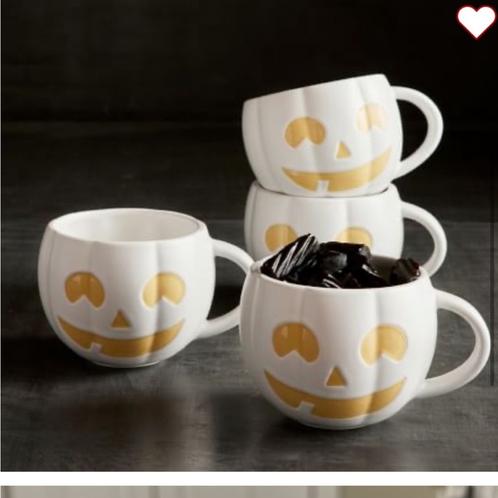 White only - stoneware jack o lantern jack o’lantern mug